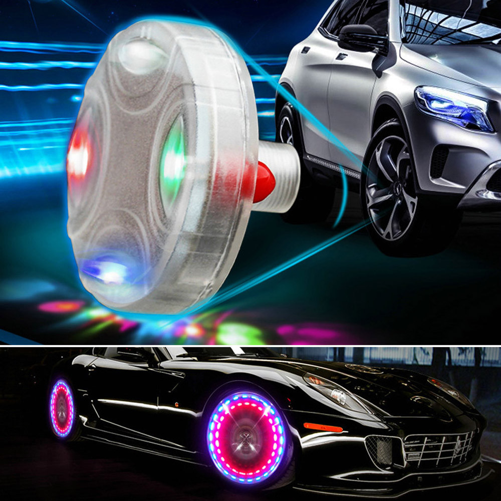 Car Auto Wheel Hub Tire Solar Color LED Decorative Light Solar Energy Flash 12W 