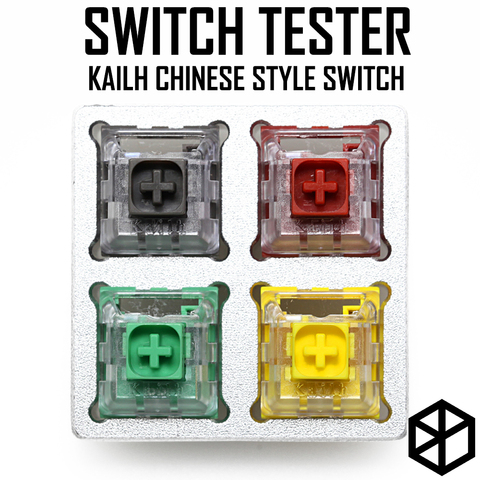 aluminum or Acrylic Switch Tester 2X2 kailh box switches Chinese Style red green grey yellow RGB SMD for Mechanical Keyboard ► Photo 1/5