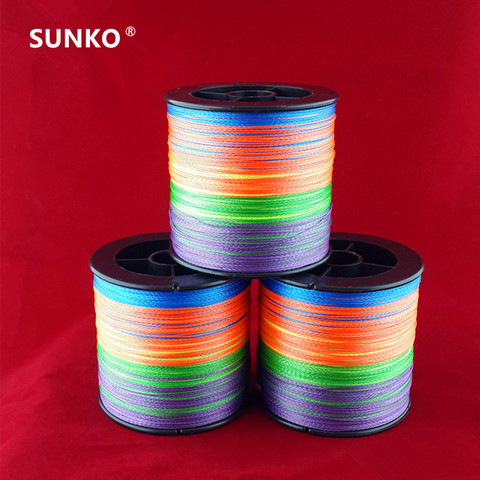 Enough 300M 1000M SUNKO Brand 8~70LB Super Strong Japanese colorful Multifilament PE Material Braided Fishing Line ► Photo 1/2