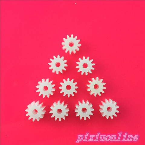10pcs K024Y Mini Plastic 122A Motor Shaft Gear Sets 12 Tooth 2mm Hole Diameter DIY Helicopter Robot Toys  High Quality On Sale ► Photo 1/4