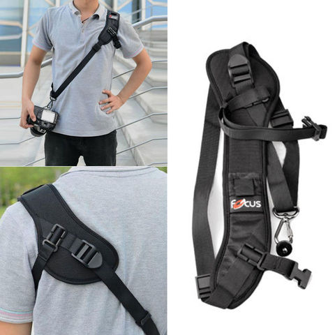High Quality Focus F-1 Quick Carry Speed Sling soft Shoulder Sling Belt Neck Strap For Camera DSLR Black ► Photo 1/5