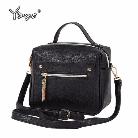 YBYT brand 2022 new fashion casual PU leather solid women handbags hotsale ladies shopping bga shoulder messenger crossbody bags ► Photo 1/6