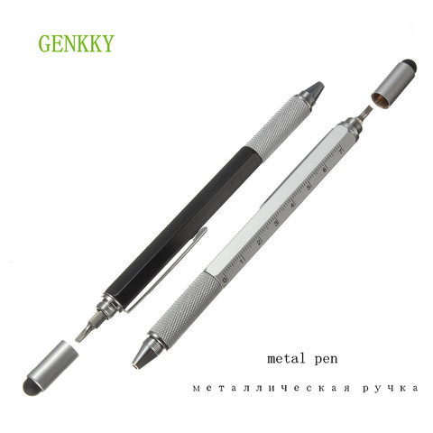 Multifunction Pen Ballpoint Pen Screwdriver Ruler Spirit Level With A top And Scale Multifunctional Pen 6 in 1 Tool Metal Pens ► Photo 1/5