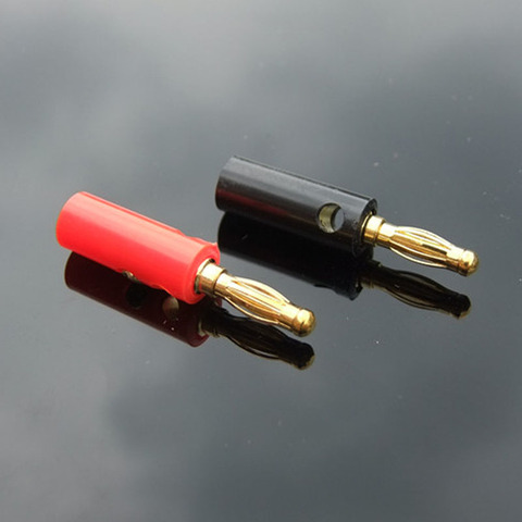 Red/ Black 4MM Banana Plug Gilded Lantern Plug Speaker Terminal with a Set Screw No Welding DIY Model Connector Accessories KG17 ► Photo 1/3