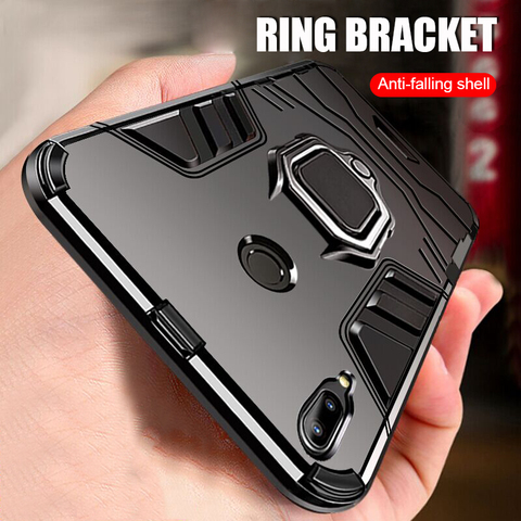 Luxury Magnet Metal Ring Case For Xiaomi Redmi Note 7 8 pro mi8 Lite Shockproof Case For Xiaomi mi 8 SE A2 A1 Car Holder Case ► Photo 1/6