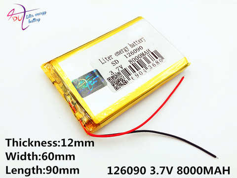 126090 3.7 V lithium polymer 8000 mah DIY mobile emergency power charging battery ► Photo 1/3