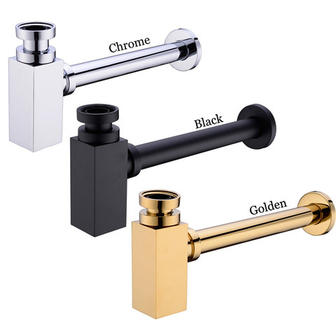 Brass Bottle Trap Bathroom Sink Vanity Basin Pipe Waste Drain Siphon Drainer P Alitools - What Size Pipe For Bathroom Sink
