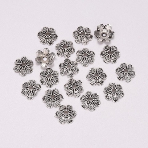 50pcs/Lot 10mm 6 Petals Antique  Flower Loose Sparer Apart Flower End Bead Caps For DIY Jewelry Making Findings Earrings ► Photo 1/4