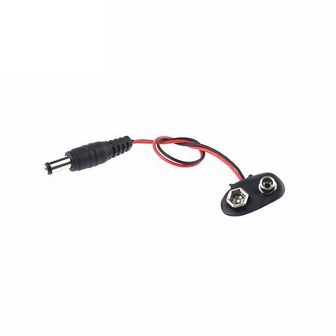 10CM DC 9V 5.5*2.1mm Battery Button Power Plug For Arduino T Shape ► Photo 1/3