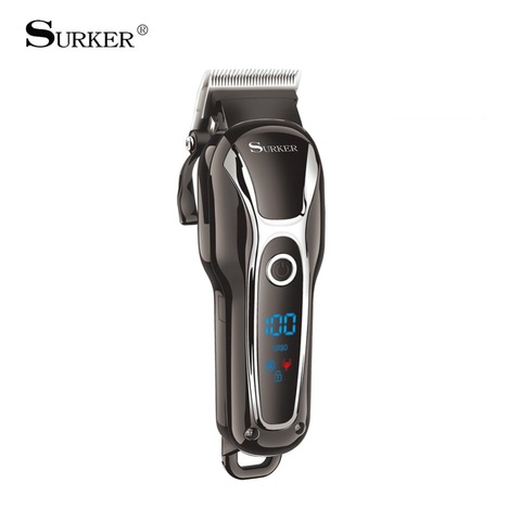 SURKER SK-805 Professional Rechargeable Hair Clipper Men's Cordless Hair Trimmer With LED Display Haircut Blade Shaving ► Photo 1/1