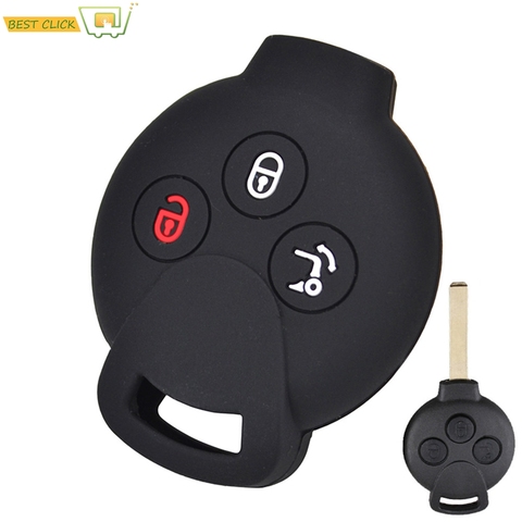 For Benz Smart City Coupe Cabrio Crossblade Fortwo Roadster K Forfour Silicone Car Key Case Cover Keyless Fob Shell Holder ► Photo 1/5