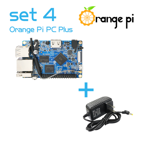 Orange Pi PC Plus SET4 :  Orange Pi PC Plus+  Power Supply  Run Android 4.4 Ubuntu ► Photo 1/4