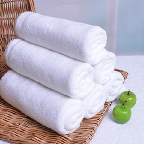 5pcs White Soft Microfiber Fabric Face Towel Hotel Bath Towel Wash Cloths Hand Towels Portable Terry Towel ► Photo 1/6