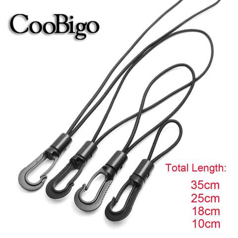 2pcs Outdoor Dia. 2.5mm Kayak Canoe Bungee Tied Tether Rope Elastic Shock Cord Loops With Plastic Hooks 4 Sizes ► Photo 1/3