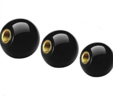 3 Pieces Black Balls Knobs Plastic Machine Handles 40mm Dia 8mm Bore ► Photo 1/1