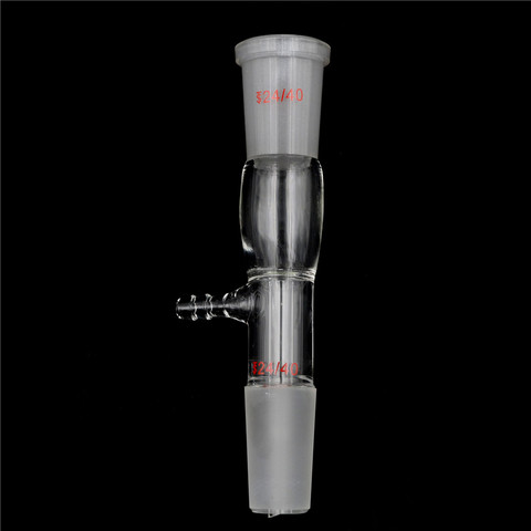24/40  Vacuum Glass Straight Tube Take-off Adapter Gas Inlet Adapter Lab Glassware ► Photo 1/6