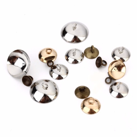 50pcs/lot Rhodium Bronze Dome Iron Pearl Pendant Connector Bail Cap fit 6mm 8mm 10mm 15mm Beads DIY Jewelry Making Findings ► Photo 1/6