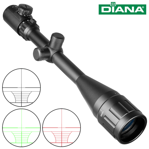 DIANA AOE 6-24X50 Scope Adjustable Green Red Dot Light Tactical Riflescope Reticle Optical Rifle Sight Hunting Scopes Air Gun ► Photo 1/6