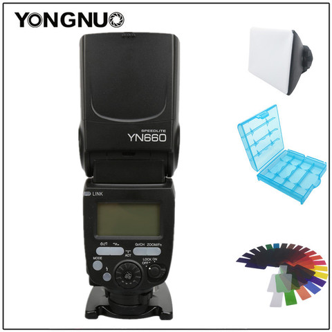 YONGNUO YN660 Wireless Flash Speedlite GN66 2.4G Wireless Radio Master Slave for Canon Nikon Pentax Olympus d3400 1100d 1300d ► Photo 1/6