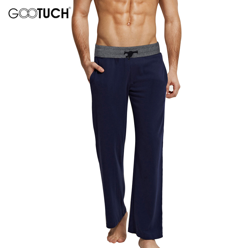 Men's Cotton Sleep Bottoms Sleep Wear Drawstring Pajamas Pants