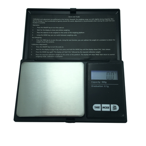 1pc 500g/0.01g Pocket Scale, Portable Tools Box Jewelry Scale With