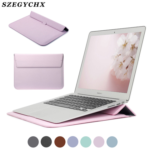 2022 A2289 Stand Cover For Apple Macbook Air 13 Pro 16 12 11 15 Laptop Case For mac Pro 13.3 Case A1989 A1990 A1932 Sleeve Bag ► Photo 1/6