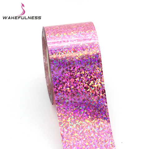 120M*4CM Starry Sky Pink Cat's Eye Holographic Nail Transfer Foils Rainbow Laser Nail Art Stickers Decals Manicure Decorations ► Photo 1/5