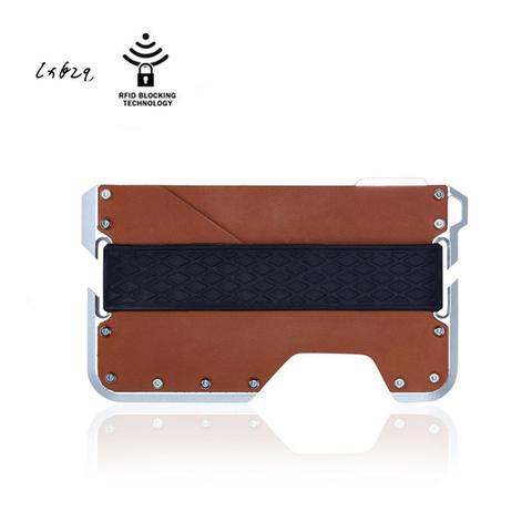 Creative Casual Rfid Slim Wallet Card Holder metal Wallet For Credit Cards Multifunction Rfid Wallet mini Id Card Holder ► Photo 1/1