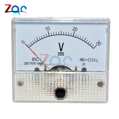 85C1 DC 30V Analog Panel Volt Voltage Meter Voltmeter Gauge 0-30V / DC 50V Analog Panel Volt Voltage Meter Voltmeter Gauge 0-50V ► Photo 1/6