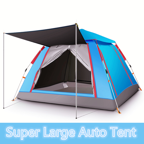 4-6 person Auto throw tent outdoor automatic tents throwing pop up waterproof camping hiking tent waterproof large family tents ► Photo 1/4