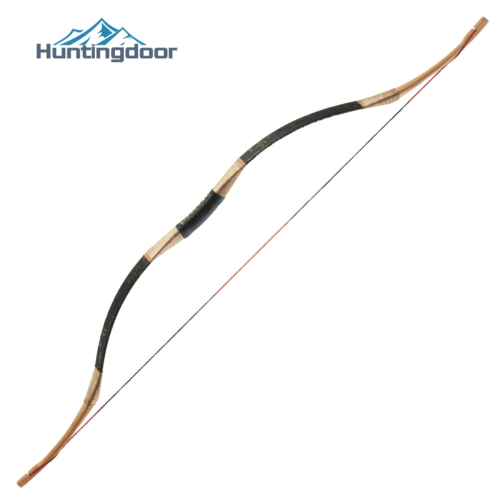 PG1ARCHERY Recurve Long Bow Traditional Archery Horsebow Basic Longbow with Case Left and Right Handed 20-80LB 