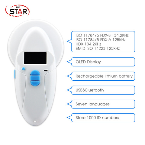 Universal microchip reader RFID Handheld Ear Tag Scanner  125KHz Pet  Chip Reader various model for dog fish identify - Price history & Review |  AliExpress Seller - Star Security Technologies(Shanghai) Co.,Limited |