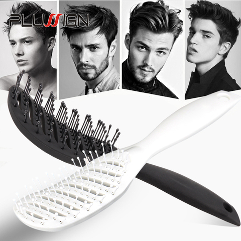 Plussign New Hair Brushes Curved Vented Styling Hair Brush, Detangling Thick Hair Massage Blow Drying Brush, Massage Hair Comb ► Photo 1/6