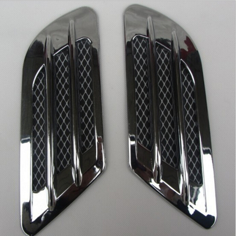 2Pcs/Set High Quality ABS Plastic Sticker Car Side Air Flow Vent for Fender Hole Cover Intake Grille Duct Decoration ► Photo 1/6