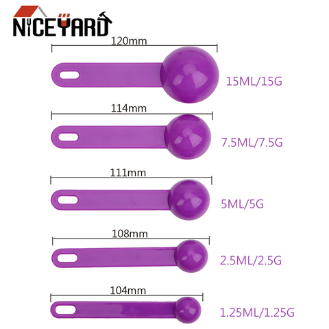 NICEYARD For Baking Coffee Tea 5pcs/Set Baking Tool Plastic Measuring Spoon Measure Tool ► Photo 1/6