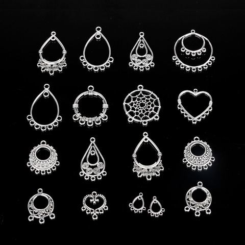 10PCS Metal Earring Pendant Alloy Vintage Dangle Earrings Connector DIY Handmade For Lady Gift Craft Findings Accessories ► Photo 1/6