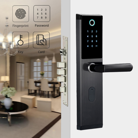 YOHEEN Smart Biometric Fingerprint Lock with Digital Password RFID Card  Key Electronic Smart Fingerprint Door Lock ► Photo 1/6