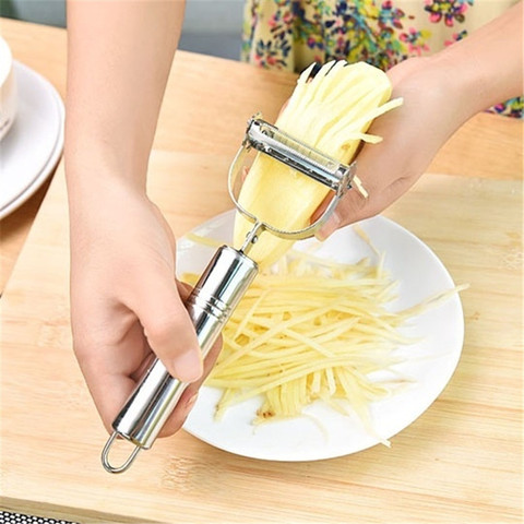 Hot Sale 1pc Stainless Paring Knife Fruit Potato Peeler Grater Vegetable Slicer Kitchen Tools Supplies Accessories ► Photo 1/6