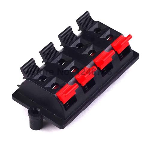 5PCS Double Row 8 Positions (side/curved foot) Connector Terminal Push in Jack Spring Load Audio Speaker Terminals ► Photo 1/4
