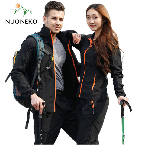 Camping Hiking Clothing Set Outdoor Sport Men Women Summer Sportswear Suit Hooded Jackets Pants Quick Dry Breathable Set ST01 ► Photo 1/6