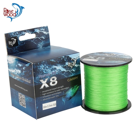 RoseWood New Braided Fishing Line 300M 8 Strands Ultra Strong Superline Braid Fishing Line 12LB-65LB Sea Ocean Smooth Casting ► Photo 1/6