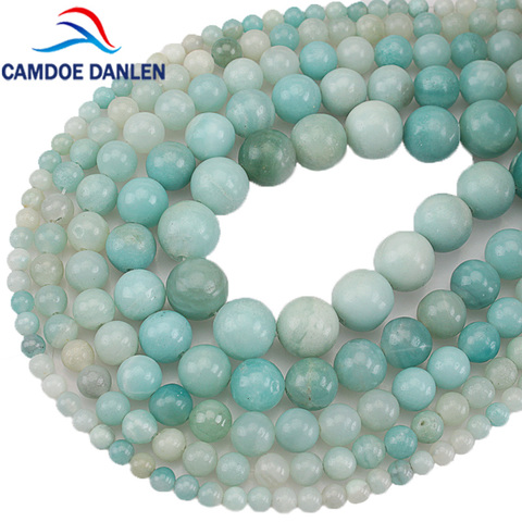 Natural Stone 100% Genuine Amazonite Round Beads 15