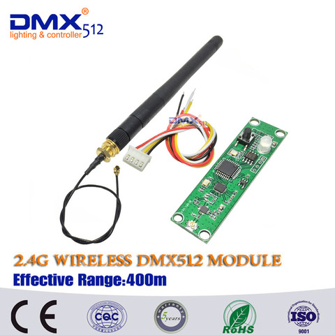 2.4Ghz Wireless DMX512 Transmitter PCB Module Board with Antenna LED Controller Wifi Receiver ► Photo 1/5