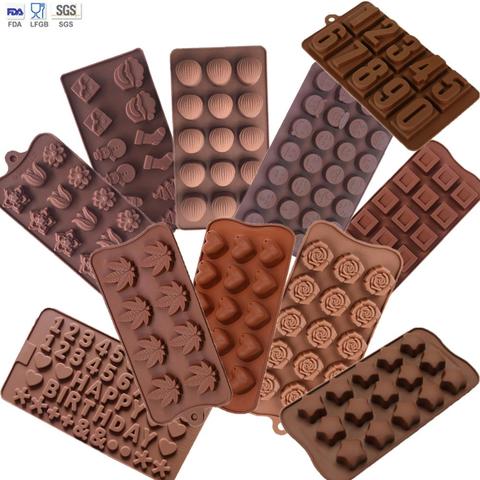 New Hot Sale DIY 11Shapes Silicone Chocolate Mold 3D Mold Jelly&Candy Mold Baking Tools Non-stick Cake Mold Decoration Tool ► Photo 1/6