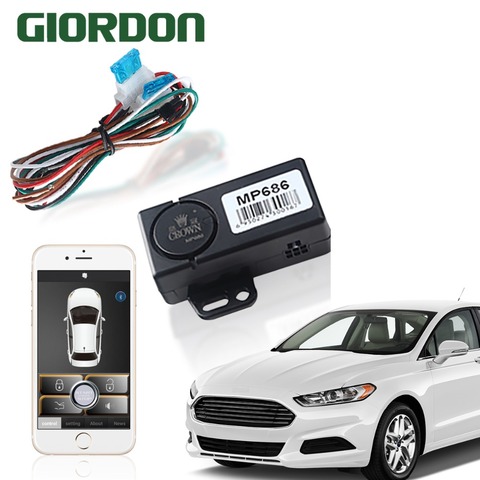 Smart Key Car Alarm System With Remote Start  And bluetooth controls Mobile phone control keyless entry&power ► Photo 1/6