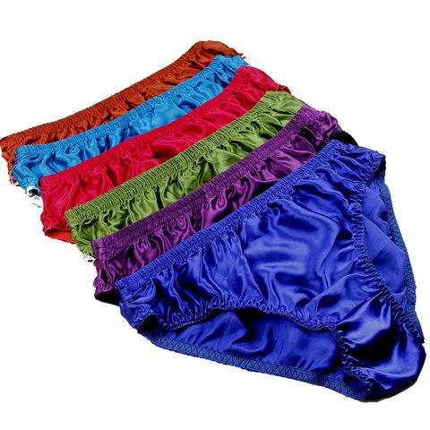 Hot Sell 100% silk men boxers male silk panties silk solid color