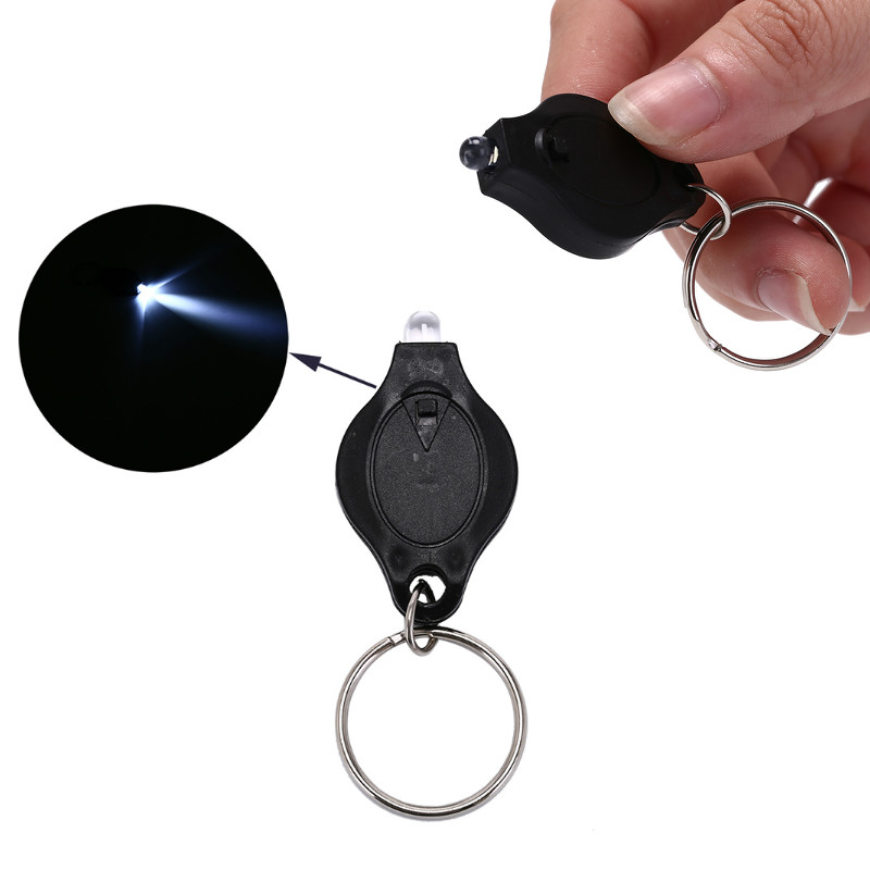 HOT 10pcs/lot LED Mini Keychain Light Flashlight Camping  Light Lamp White 