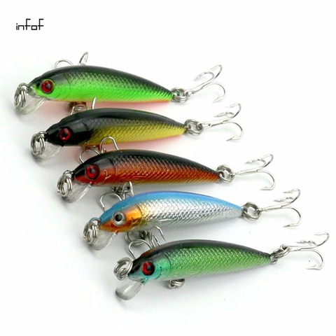 10 pcs/lot 5.5cm /3.2g Minnow Fishing lure fit kosadaka yo zuri tackle crankbait peche jerkbait artificial pike Fish bait ► Photo 1/6