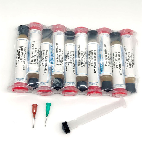 Needle Shaped 10cc RMA-223 PCB PGA BGA SMD  With Flexible Tip Syringe Solder Paste Flux Grease Repair Solde ► Photo 1/6