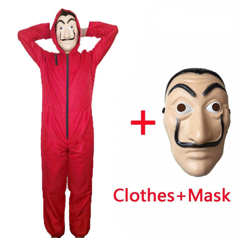 Salvador Dali La Casa De Papel Costume & Face Mask Cosplay The House of Paper Role Playing Party Halloween Money Heist S-XXL ► Photo 1/1
